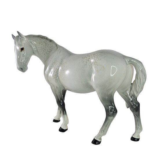 Beswick England Mare Facing Left Dapple Gray #976 *Repaired* - Picture 2 of 11